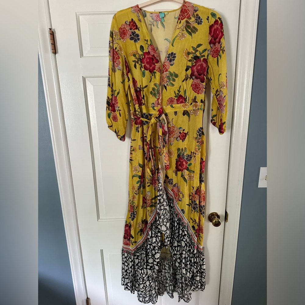 Farm Rio Floral Print Wrap Dress, Size M, Worn once in great condition - Picture 5 of 6